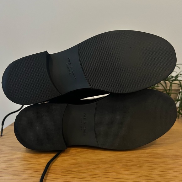 Rag & Bone Slayton Lace Up Black Leather Combat Boots - Picture 12 of 12